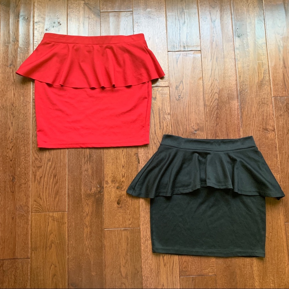 BUNDLE Peplum Bodycon Mini Pencil Skirt (Women’s Small & Medium) 2 for $20